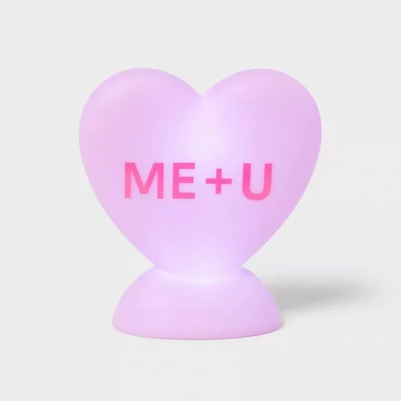 Light Up Valentine's Day Blow Mold “Me + U” Heart - Purple - Spritz - Picture 1 of 4